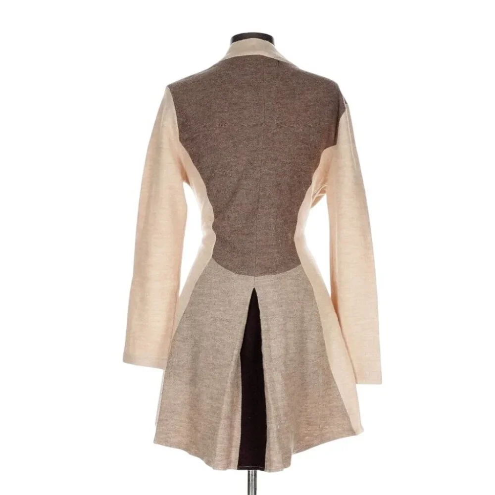 Anthropologie Rosie Neira Denissa Tie Waist Wool Sweater Women's XL Beige - Picture 5 of 17